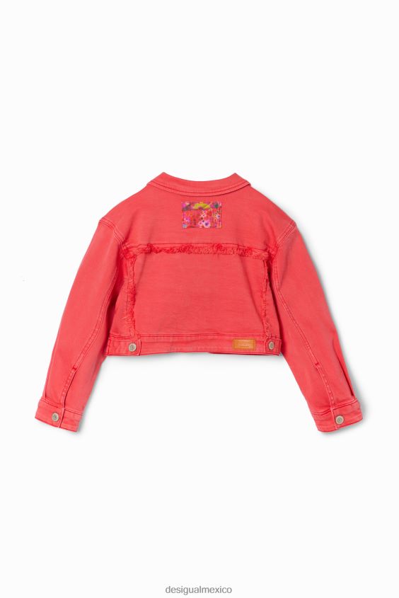 Desigual chica chaqueta estilo camionero de mezclilla con parche VZ26R01775 ropa