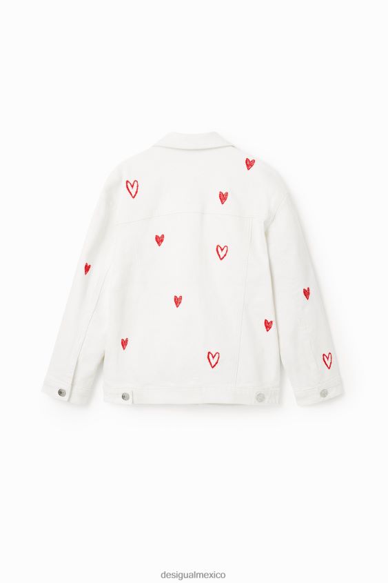 Desigual chica chaqueta vaquera oversize con corazones VZ26R01825 ropa