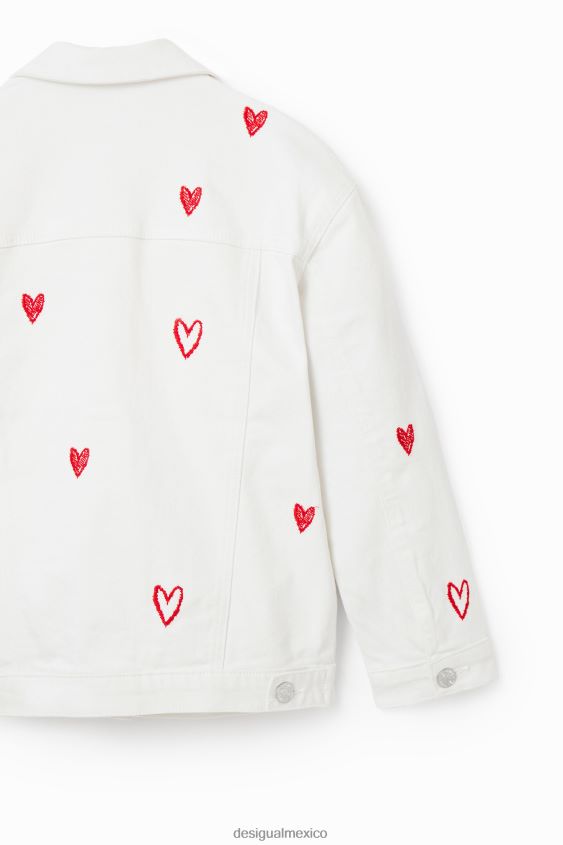 Desigual chica chaqueta vaquera oversize con corazones VZ26R01825 ropa