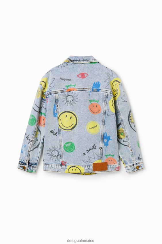 Desigual chica chaqueta vaquera sonriente VZ26R01165 ropa