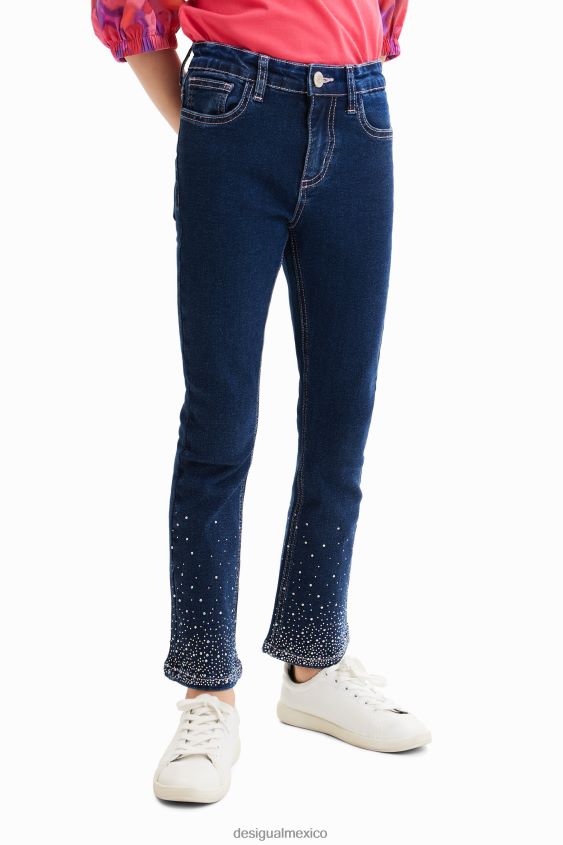 Desigual chica jeans acampanados con strass VZ26R01770 ropa