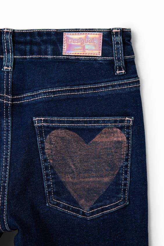 Desigual chica jeans acampanados con strass VZ26R01770 ropa