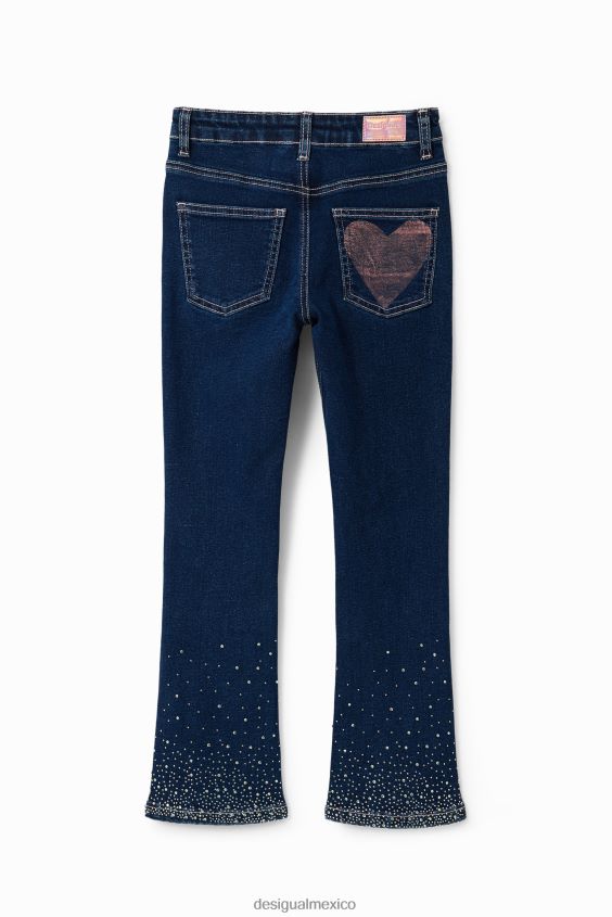 Desigual chica jeans acampanados con strass VZ26R01770 ropa
