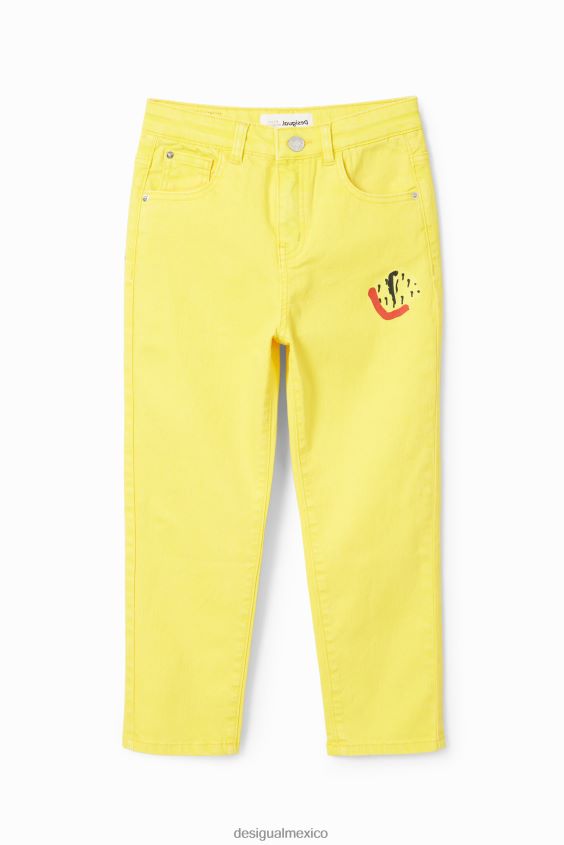 Desigual chica jeans rectos artísticos VZ26R01840 ropa