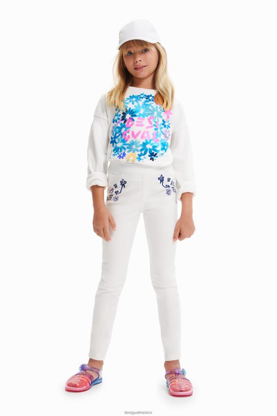 Desigual chica jeggings con brillo VZ26R01797 ropa