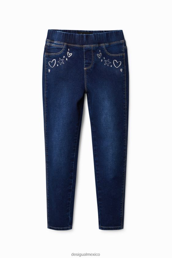 Desigual chica jeggings delgados con diseños VZ26R01804 ropa