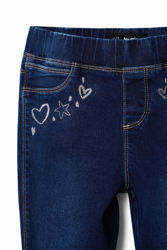 Desigual chica jeggings delgados con diseños VZ26R01804 ropa