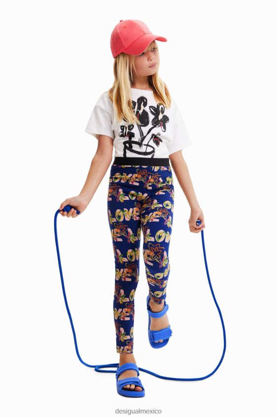 Desigual chica legging de flores de amor VZ26R01703 ropa