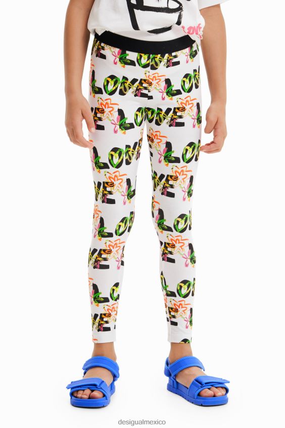 Desigual chica legging de flores de amor VZ26R01710 ropa