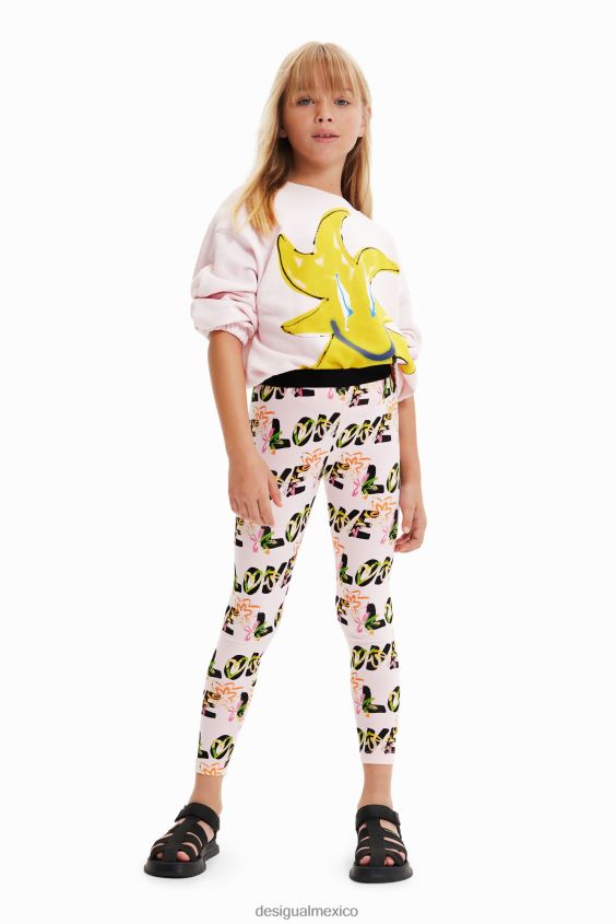 Desigual chica legging de flores de amor VZ26R01733 ropa