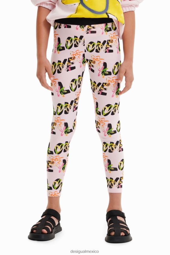 Desigual chica legging de flores de amor VZ26R01733 ropa
