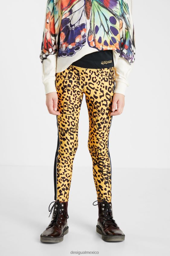 Desigual chica leggings ajustados con estampado animal VZ26R01881 ropa