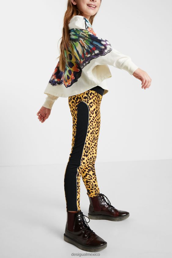 Desigual chica leggings ajustados con estampado animal VZ26R01881 ropa