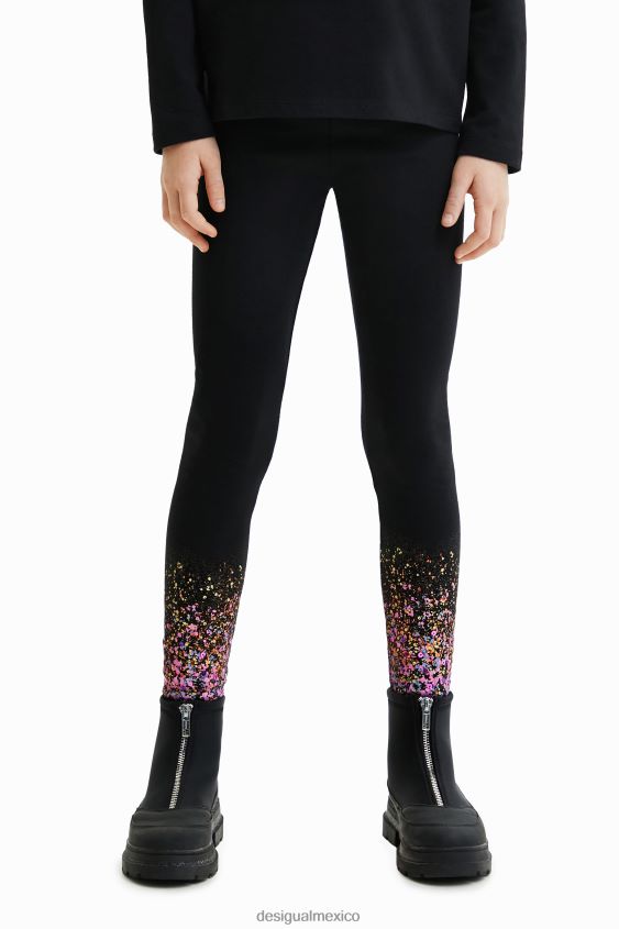 Desigual chica leggings ajustados con salpicaduras VZ26R01889 ropa