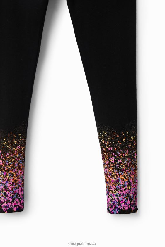 Desigual chica leggings ajustados con salpicaduras VZ26R01889 ropa