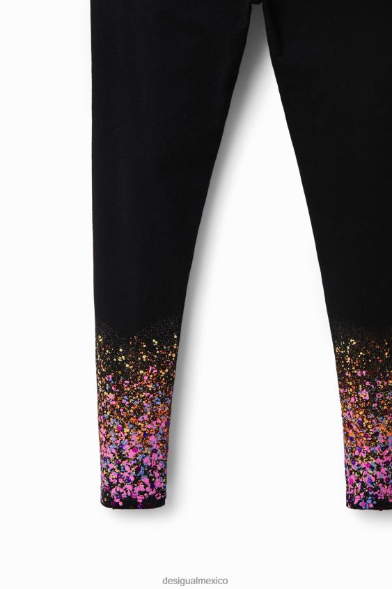 Desigual chica leggings ajustados con salpicaduras VZ26R01889 ropa