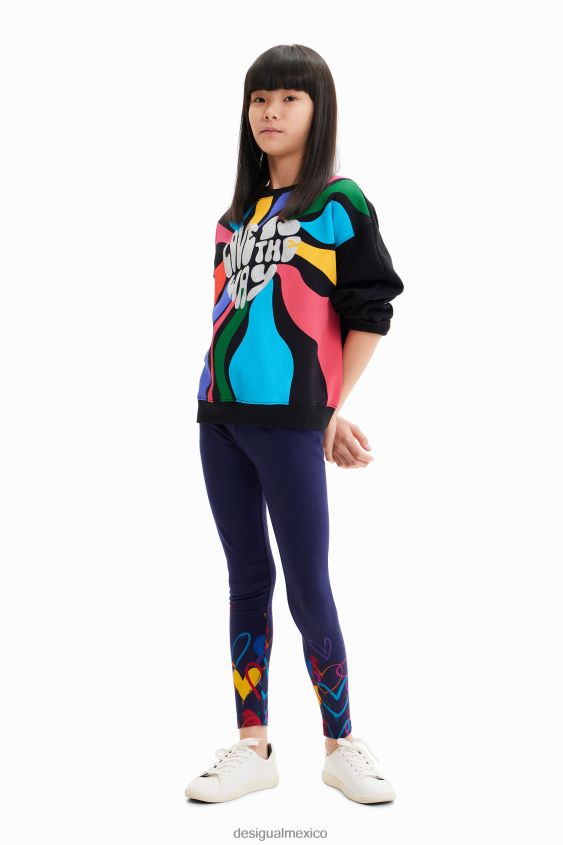 Desigual chica leggins largos con forma de corazón VZ26R01705 ropa