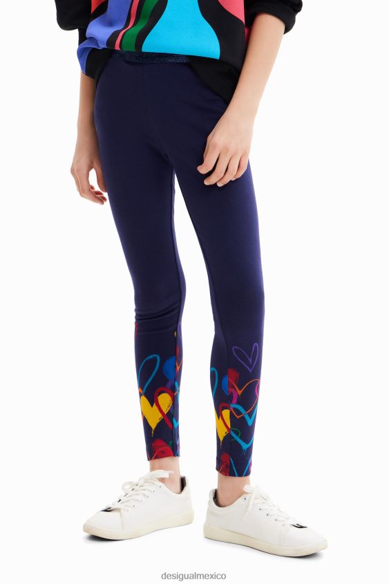 Desigual chica leggins largos con forma de corazón VZ26R01705 ropa