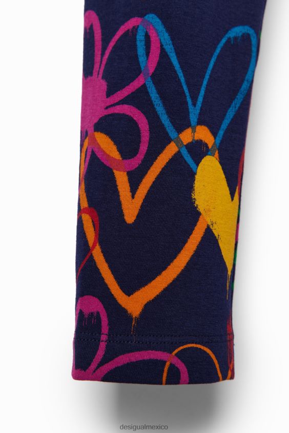 Desigual chica leggins largos con forma de corazón VZ26R01705 ropa