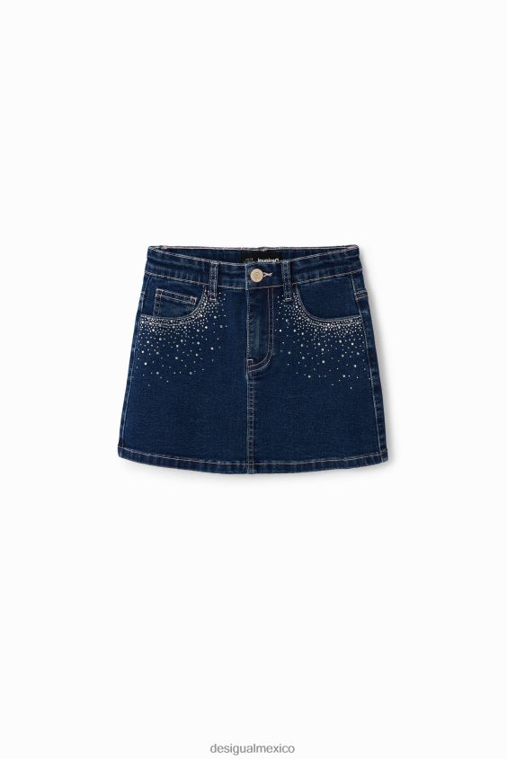 Desigual chica minifalda vaquera con strass VZ26R01712 ropa
