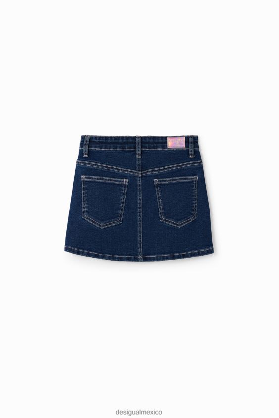Desigual chica minifalda vaquera con strass VZ26R01712 ropa