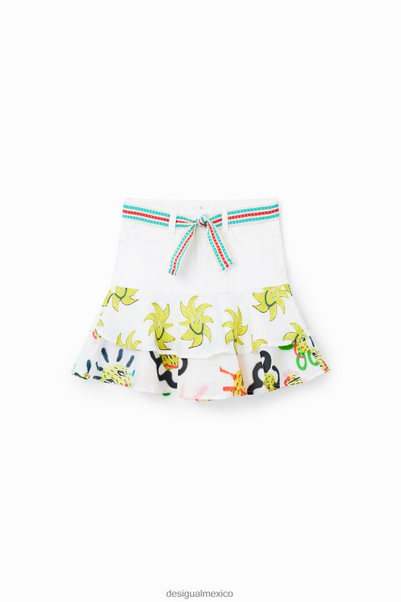 Desigual chica minifalda vaquera con volantes VZ26R01815 ropa