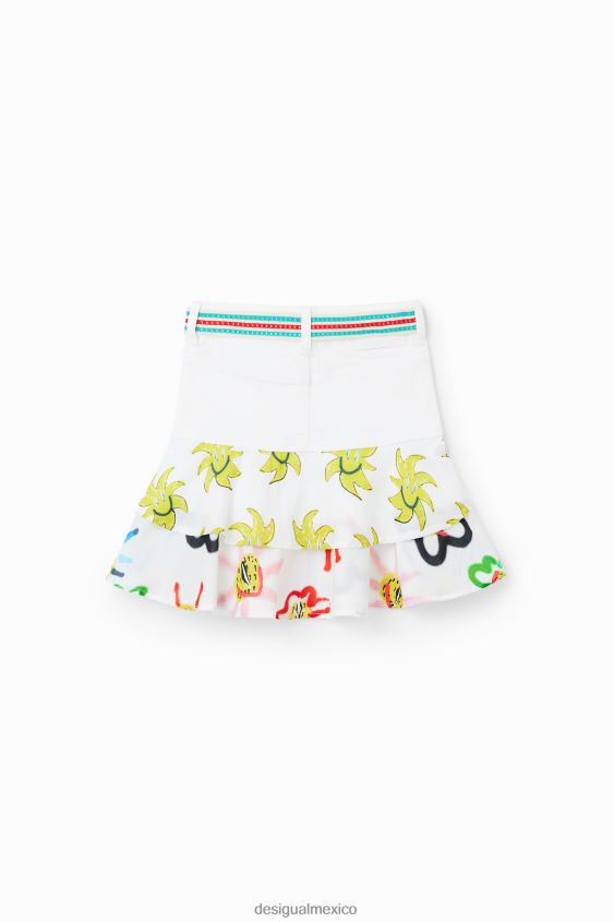 Desigual chica minifalda vaquera con volantes VZ26R01815 ropa