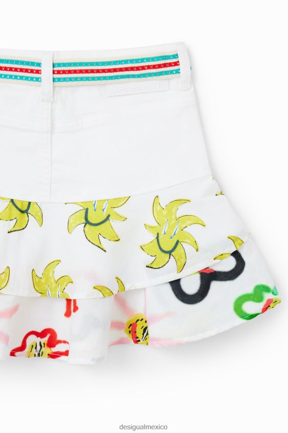 Desigual chica minifalda vaquera con volantes VZ26R01815 ropa