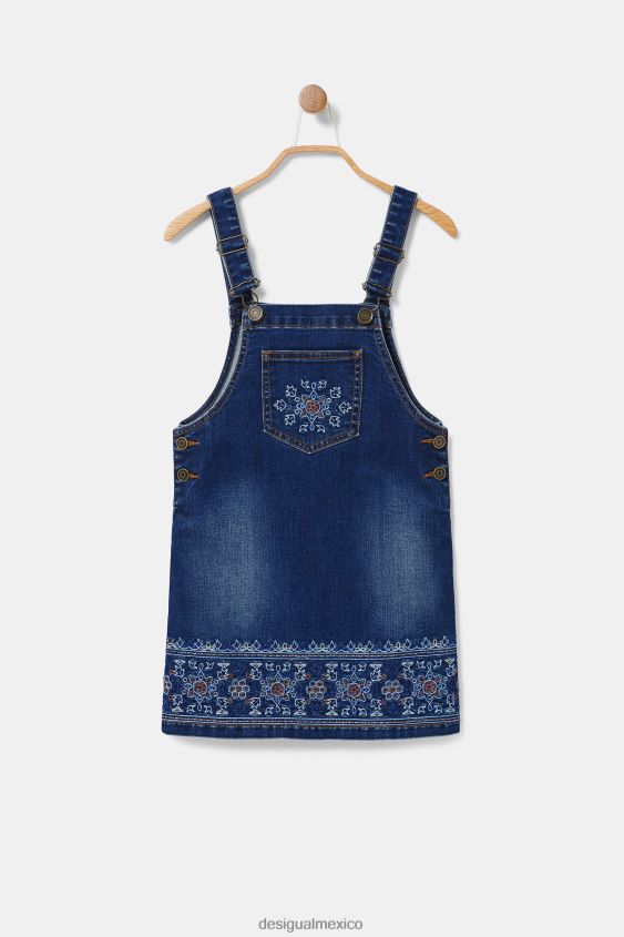 Desigual chica overol de mezclilla bordado VZ26R01839 ropa