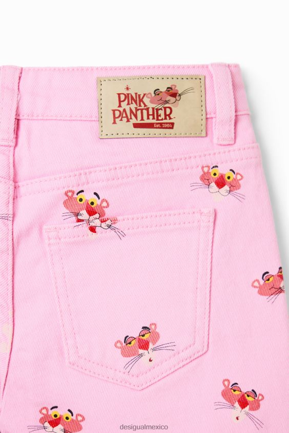 Desigual chica pantalones cortos de mezclilla pantera rosa VZ26R01884 ropa