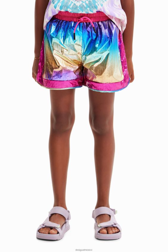 Desigual chica pantalones cortos iridiscentes VZ26R01886 ropa