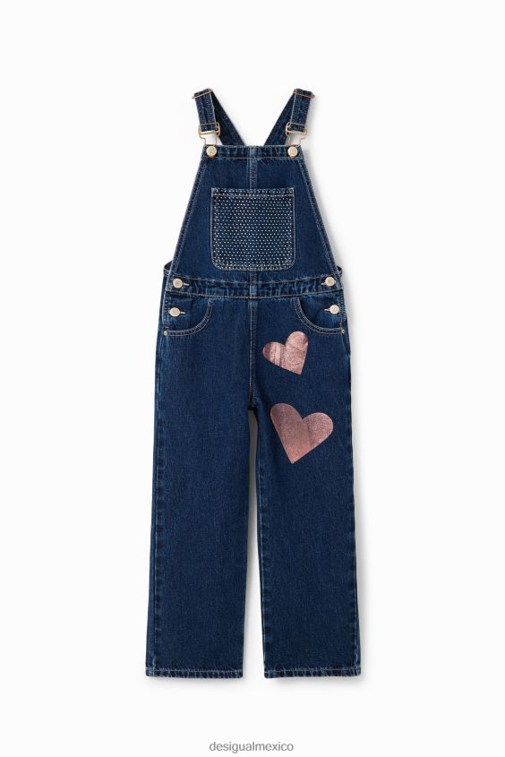 Desigual chica peto de mezclilla con forma de corazón VZ26R01776 ropa