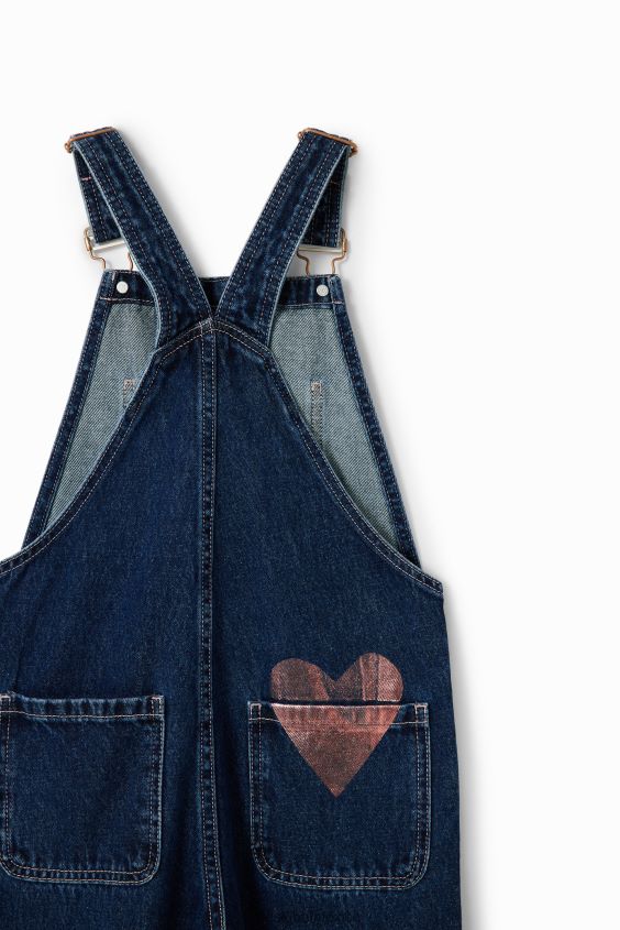 Desigual chica peto de mezclilla con forma de corazón VZ26R01776 ropa