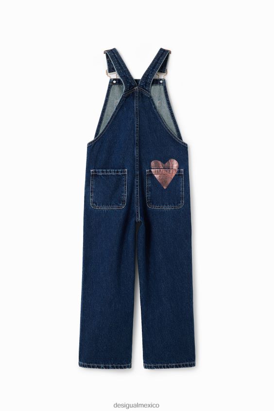 Desigual chica peto de mezclilla con forma de corazón VZ26R01776 ropa