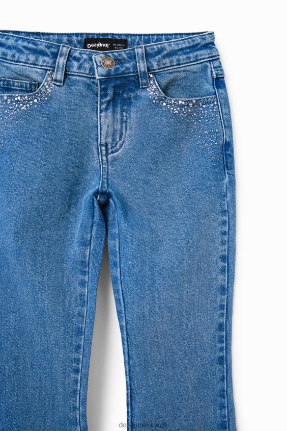 Desigual chica vaqueros acampanados brillantes VZ26R01771 ropa