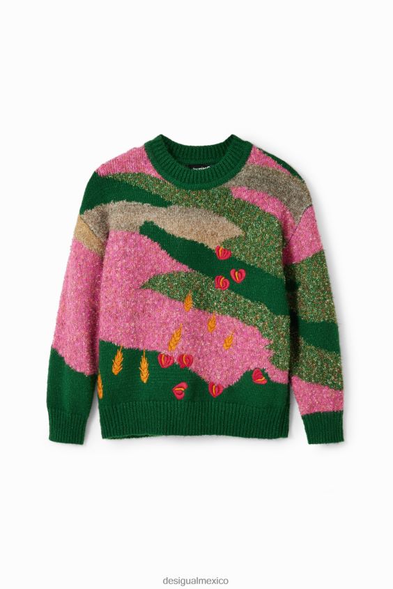 Desigual chica jersey con bordado en jacquard VZ26R01711 ropa