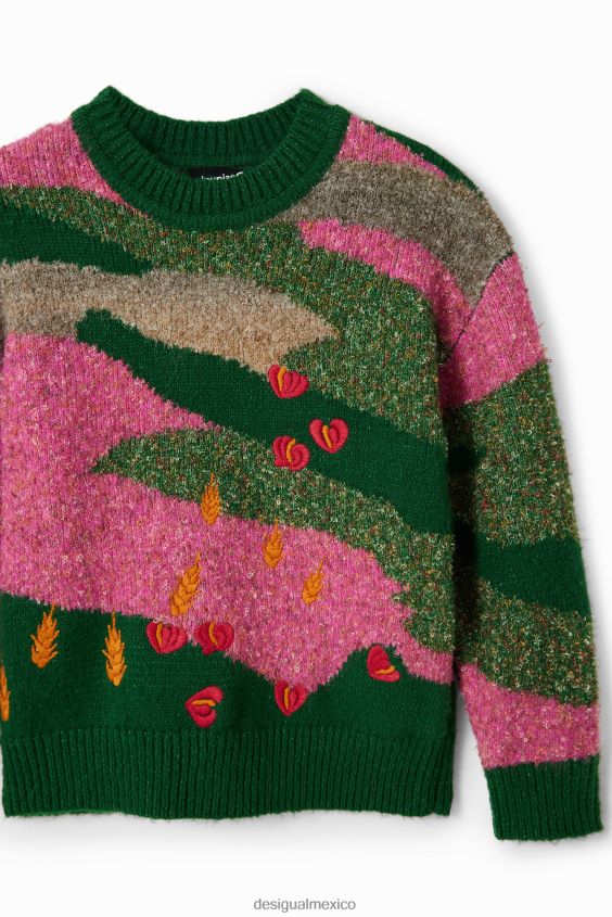Desigual chica jersey con bordado en jacquard VZ26R01711 ropa