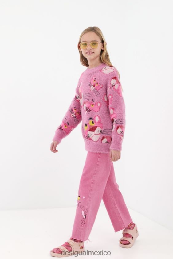 Desigual chica jersey oversize de pantera rosa VZ26R01860 ropa