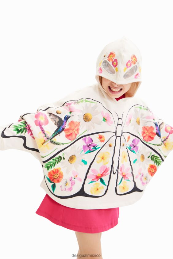 Desigual chica sudadera con capucha oversize con mariposas VZ26R01750 ropa