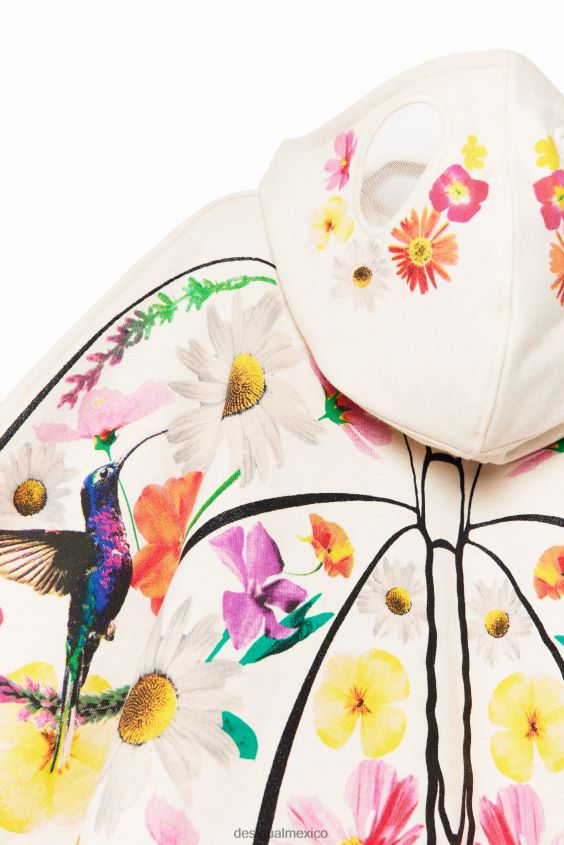 Desigual chica sudadera con capucha oversize con mariposas VZ26R01750 ropa