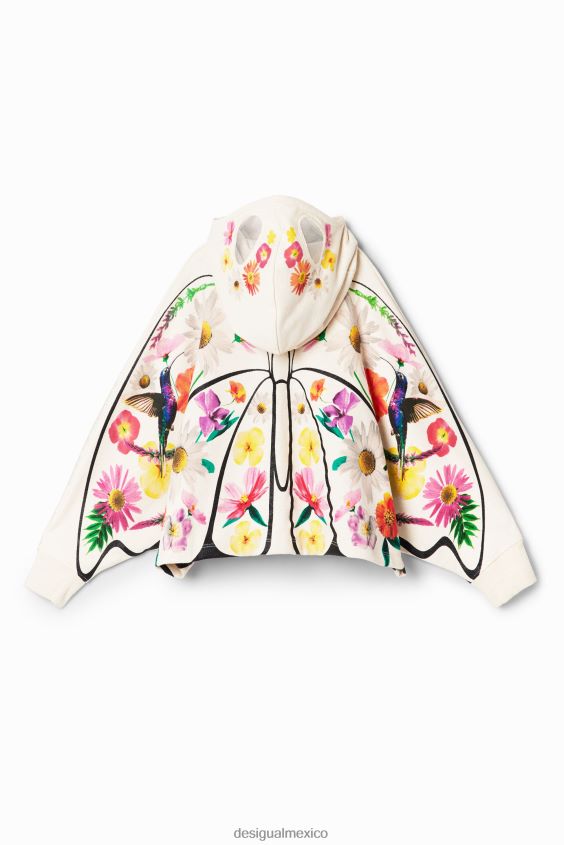Desigual chica sudadera con capucha oversize con mariposas VZ26R01750 ropa