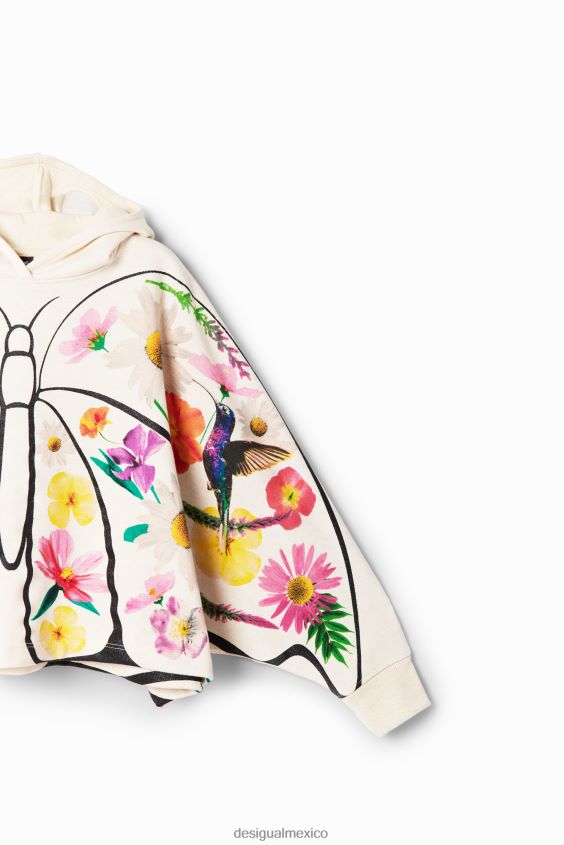 Desigual chica sudadera con capucha oversize con mariposas VZ26R01750 ropa