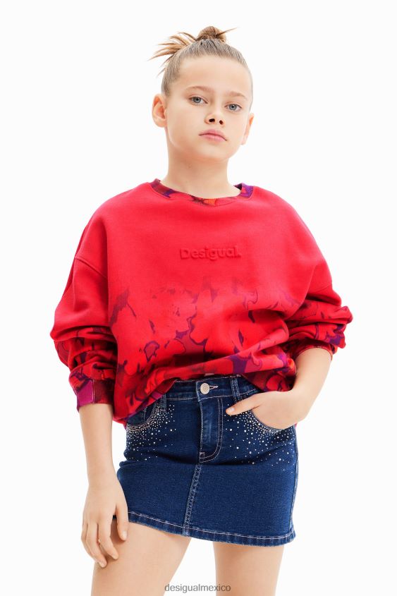 Desigual chica sudadera con estampado floral de acuarela VZ26R01746 ropa
