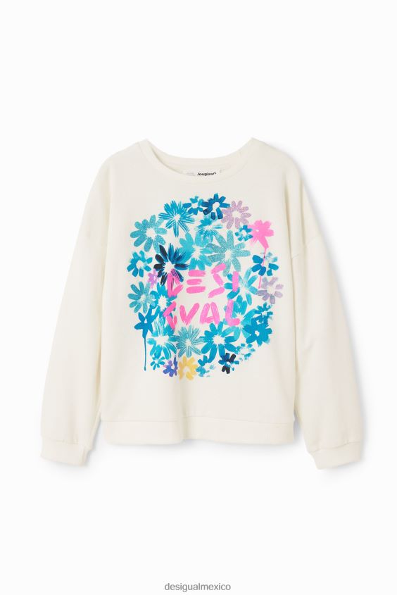 Desigual chica sudadera con logo floral VZ26R01836 ropa