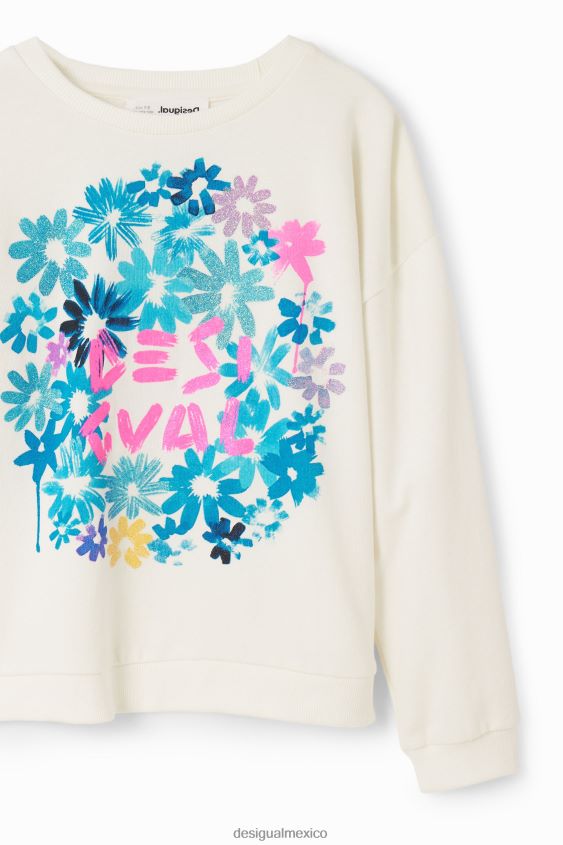 Desigual chica sudadera con logo floral VZ26R01836 ropa