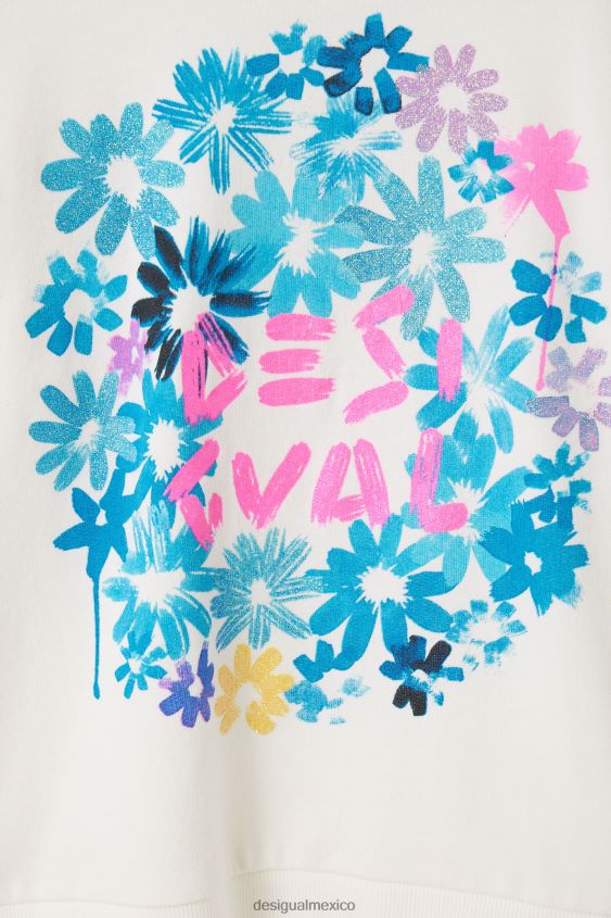 Desigual chica sudadera con logo floral VZ26R01836 ropa