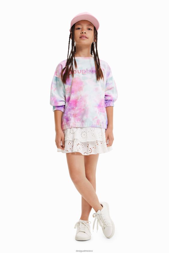 Desigual chica sudadera con logo teñido anudado VZ26R01868 ropa