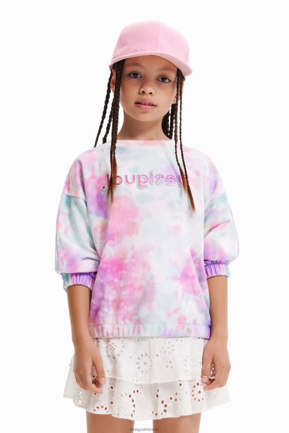 Desigual chica sudadera con logo teñido anudado VZ26R01868 ropa
