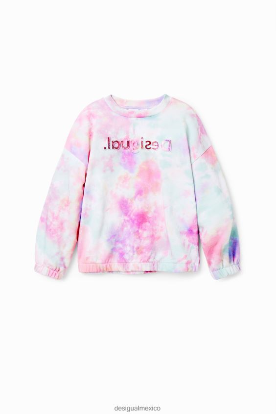 Desigual chica sudadera con logo teñido anudado VZ26R01868 ropa