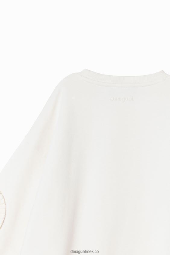 Desigual chica sudadera con tiras plisadas VZ26R01724 ropa